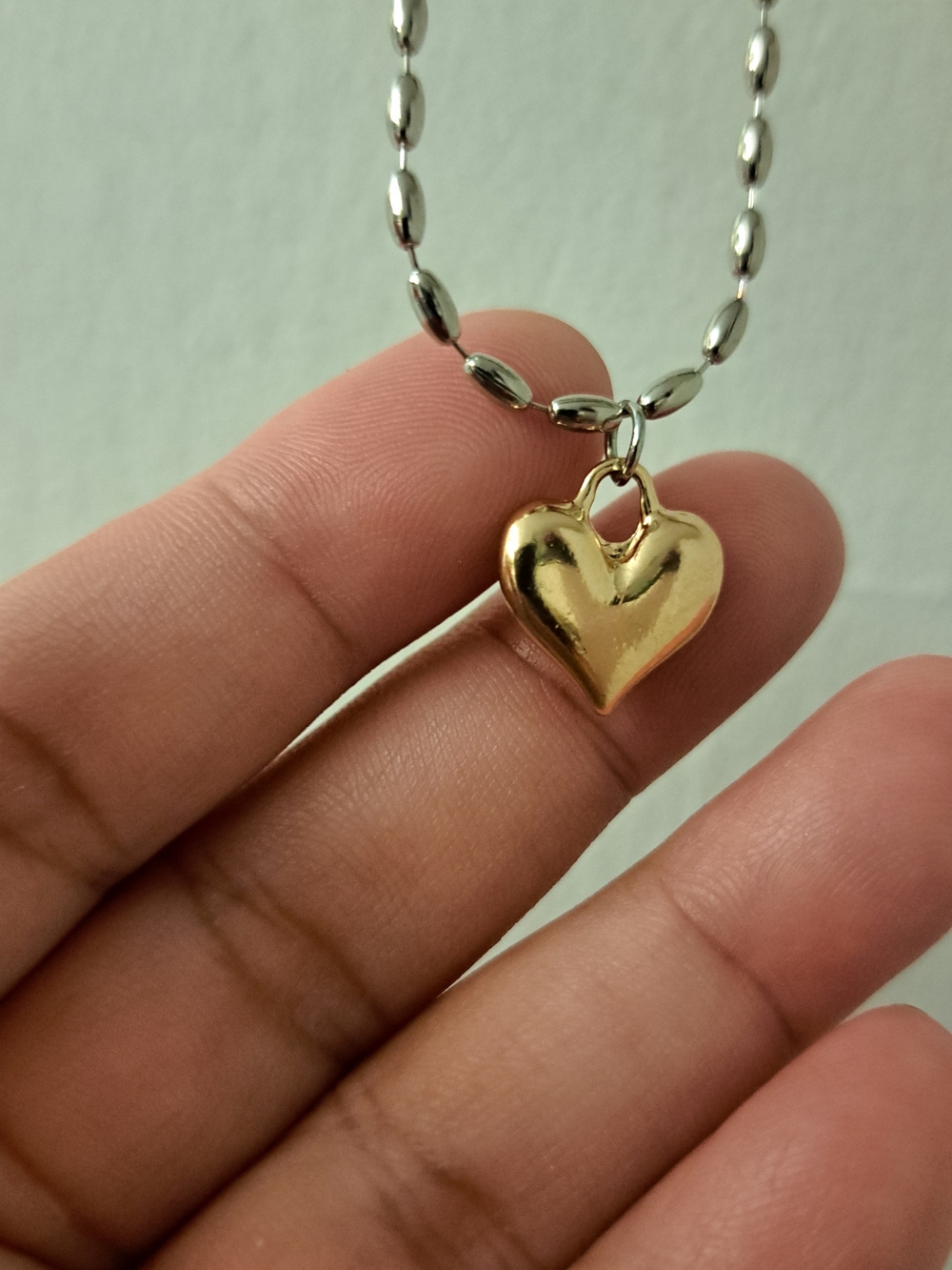Gold Heart Pendant Necklace - Women Jewelry